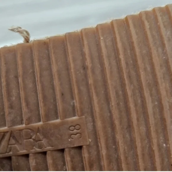 Zara Women’s Knot-Detail Espadrille Slide Sandals in Cream Sz 7.5 - Picture 2 of 9